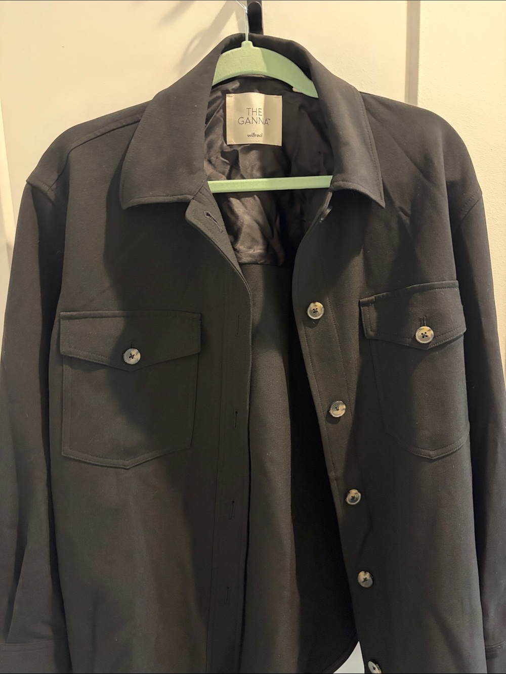 Wilfred Black Utility Button-Up Jacket
